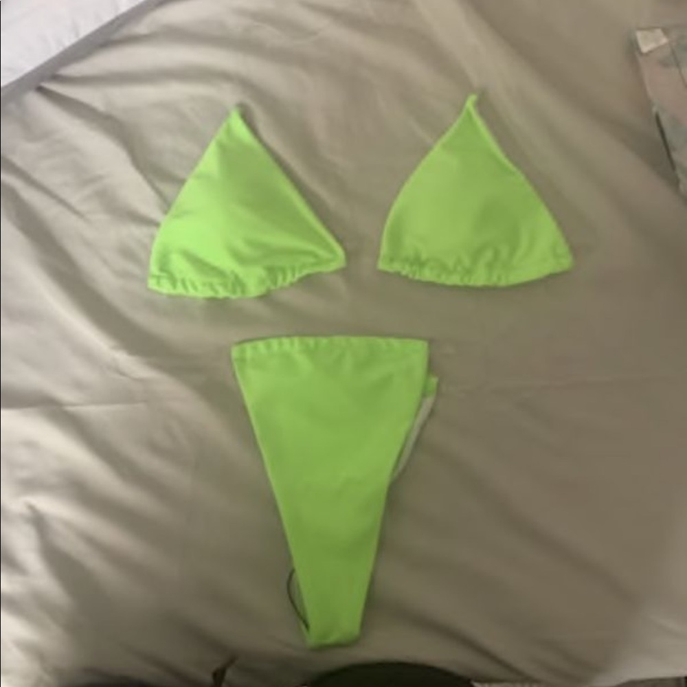 Neon green oh Polly swim NWOT